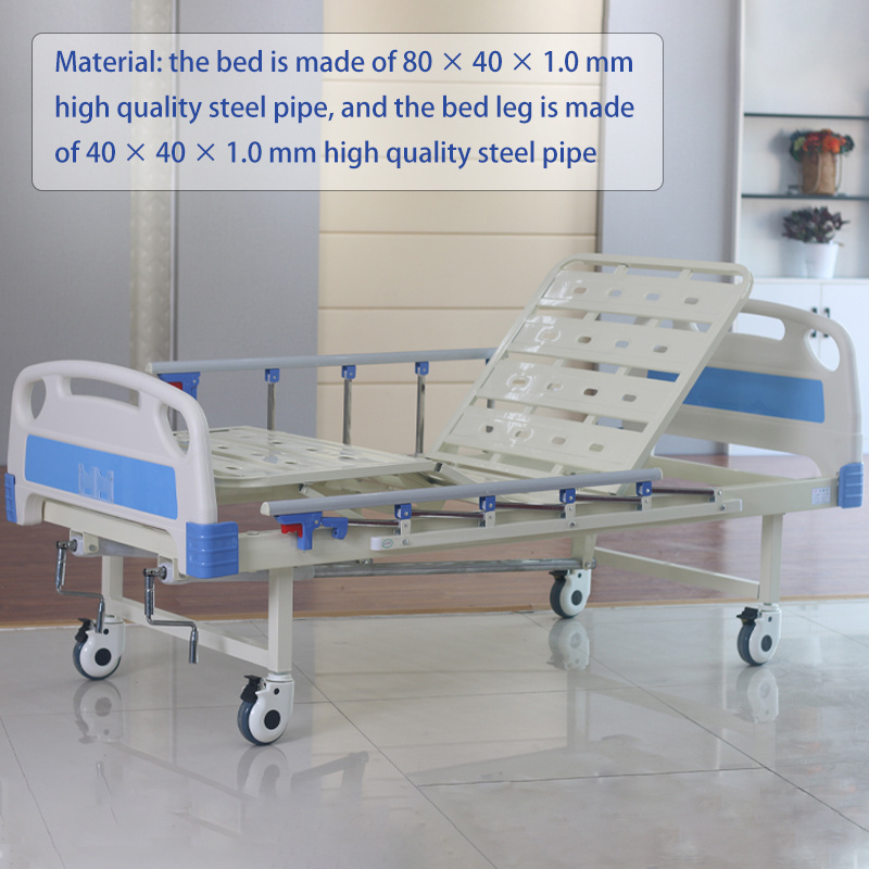 Modern Hospital Furniture Double Cranks Rolling Nursing Home Bed