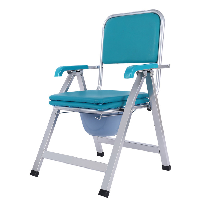 Rolling Shower and Toilet Transport Chair with Wheels and Upholstered Seat for Disabled and Disabled Seniors