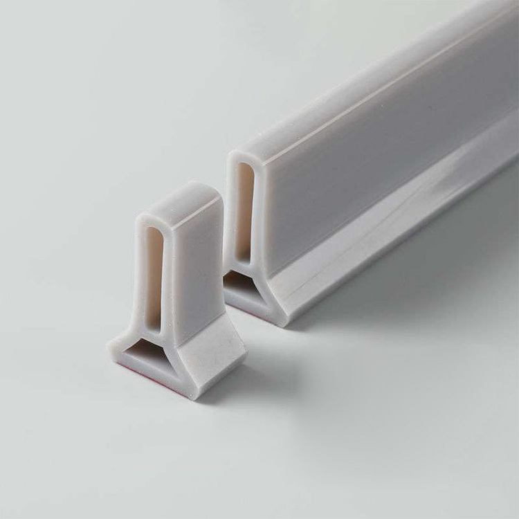 Silicone Rubber Bathroom Wet and Dry Stop Barrier Rubber Backed Self-Adhesive Flexible Collapsible Shower Threshold