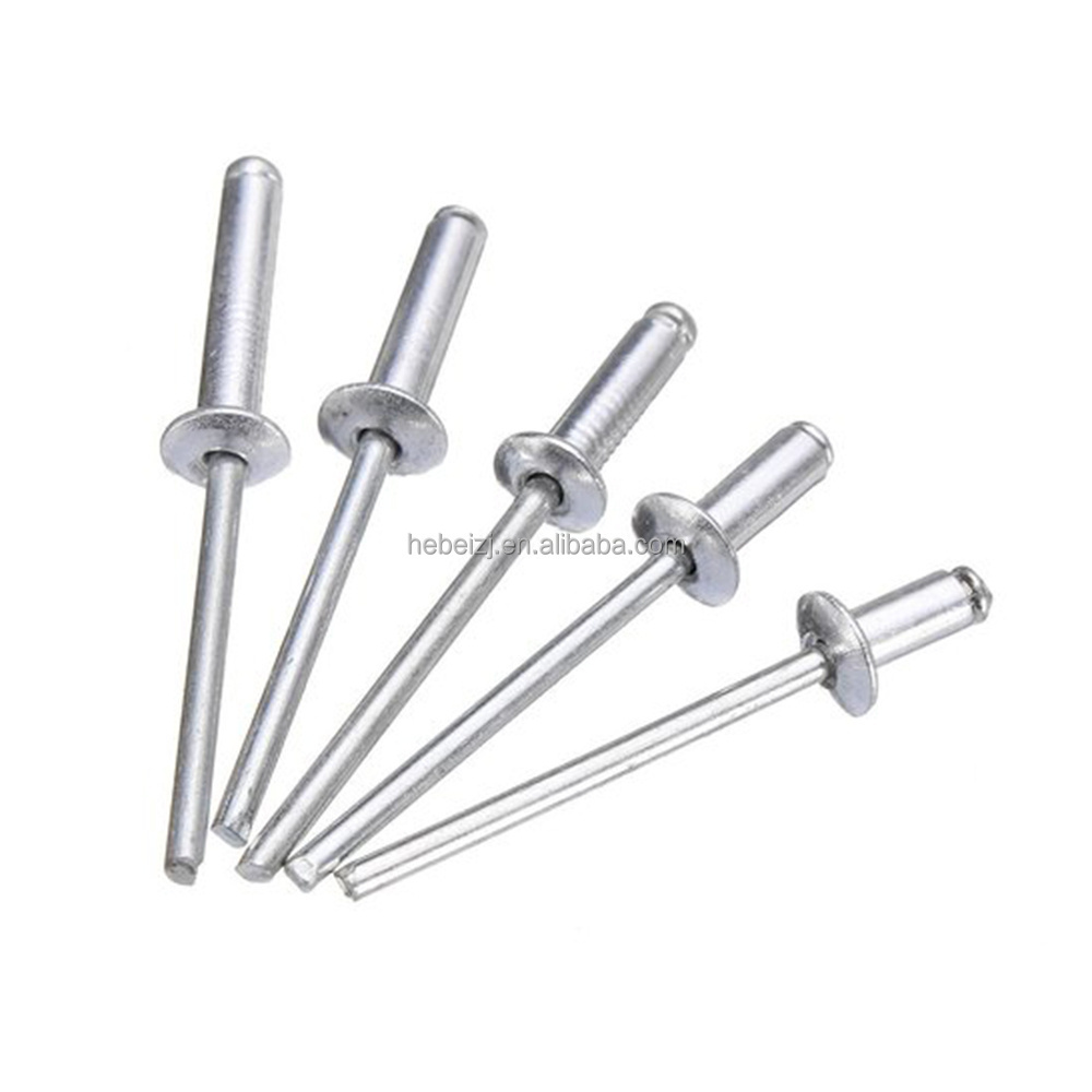 Aluminum/Steel Open End Blind Rivets Rebite Dome Head Blind Rivets Fasteners Open end blind rivets Aluminum POP rivets