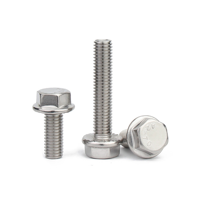 DIN 6921 Flange bolts 4.8/8.8/10.9 grade hex bolts anti-slip flanged bolt Flange Cap Screw Hexagonal Belt Pad