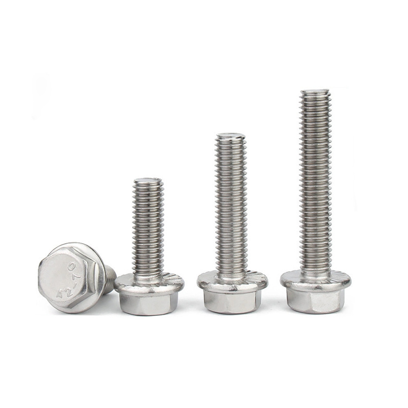 DIN 6921 Flange bolts 4.8/8.8/10.9 grade hex bolts anti-slip flanged bolt Flange Cap Screw Hexagonal Belt Pad