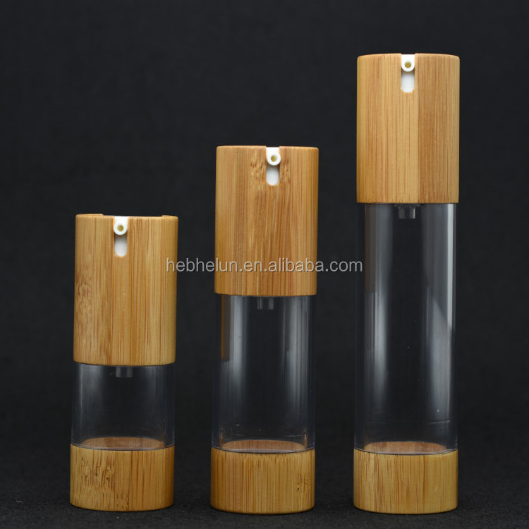 15ml 30ml 50ml 80ml 100ml 120ml AS PP White Clear Refillable Cosmetic Pump Airless Bottle