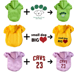 Customized pet autumn winter blank hoodie with customizable pattern logo pet hoodie