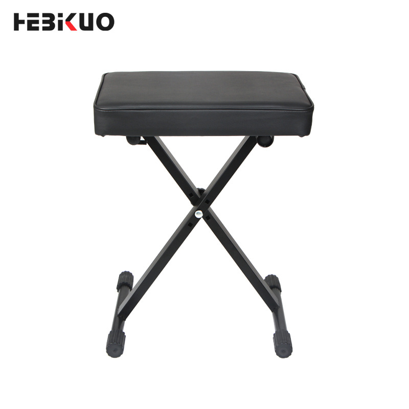 HEBIKUO Q-90B leather sponge keyboard benches adjustable keyboard stool iron folding piano stool