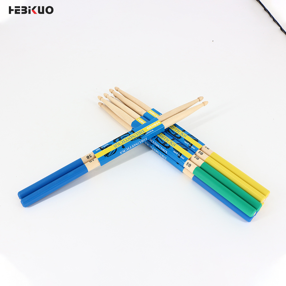 GB141 China musical instruments 5a maple wooden drum sticks with plastic tip