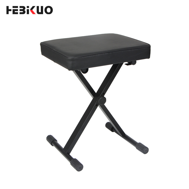 HEBIKUO Q-90B leather sponge keyboard benches adjustable keyboard stool iron folding piano stool