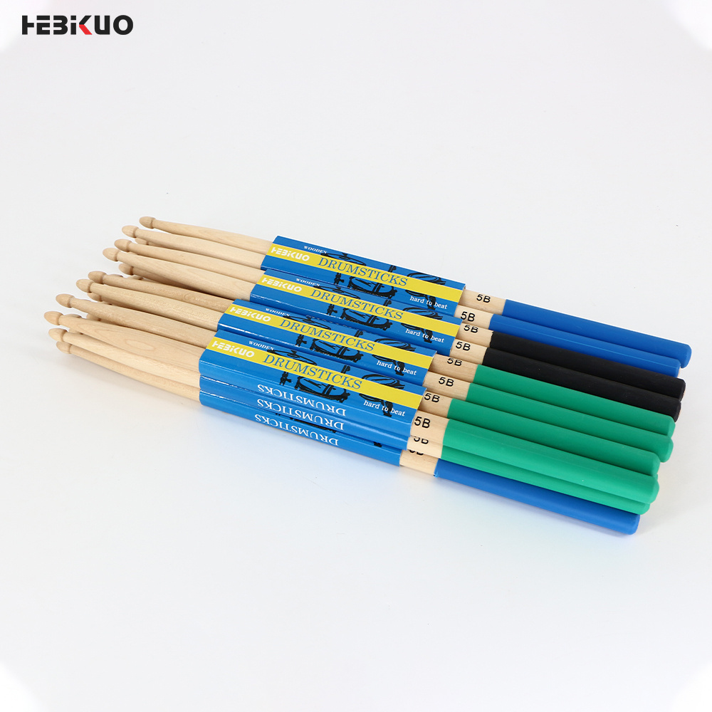 GB141 China musical instruments 5a maple wooden drum sticks with plastic tip