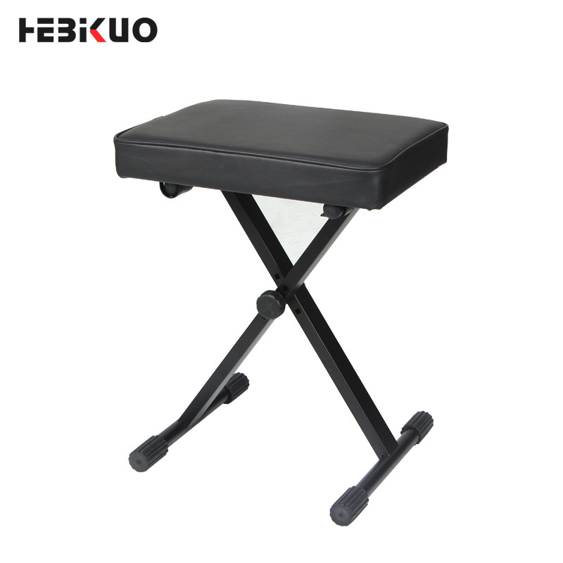 HEBIKUO Q-90B leather sponge keyboard benches adjustable keyboard stool iron folding piano stool