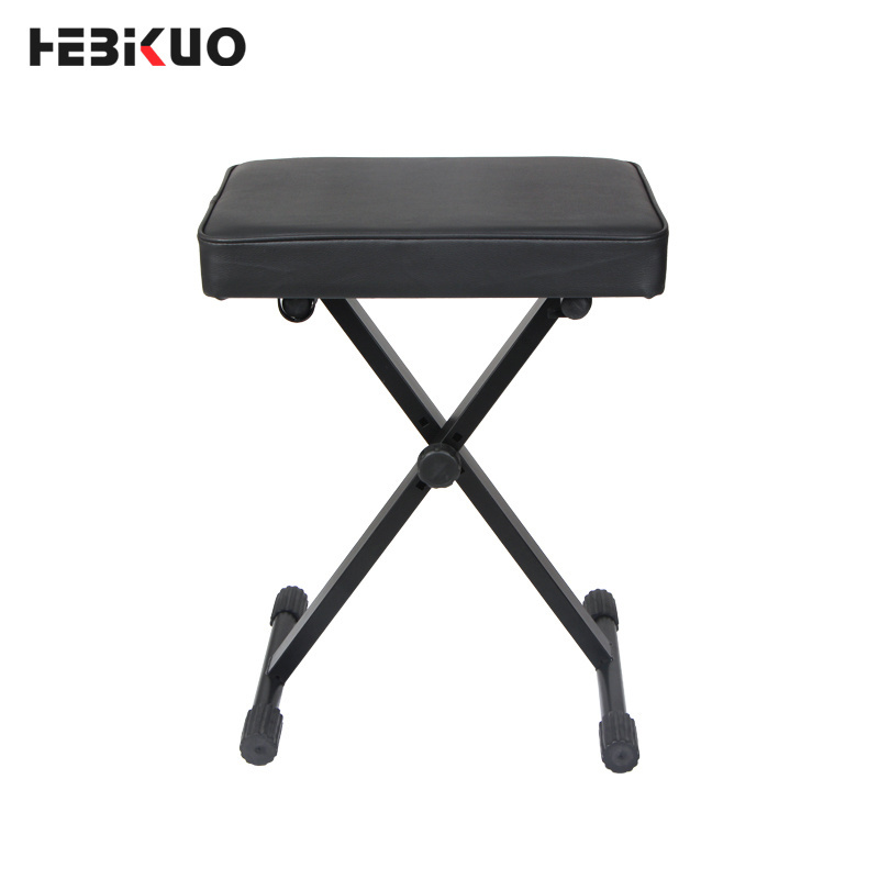 HEBIKUO Q-90B leather sponge keyboard benches adjustable keyboard stool iron folding piano stool