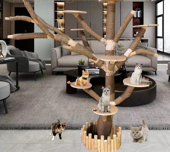 Factory Direct 54 Extra Large Tree Cat Tower 125cm Hammock & Scratching Posts With Best Quality