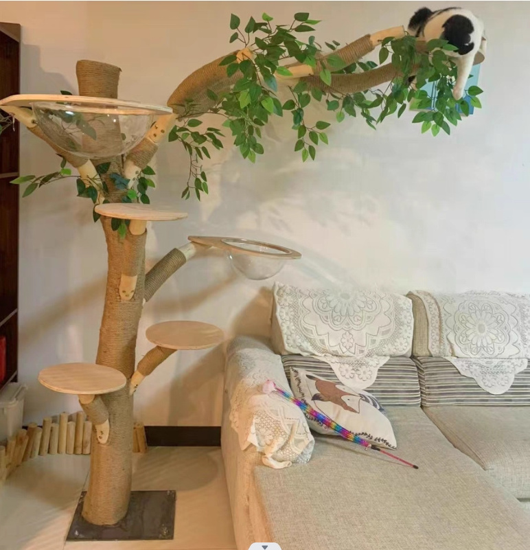 Factory Direct 54 Extra Large Tree Cat Tower 125cm Hammock & Scratching Posts With Best Quality