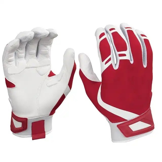 Custom Wholesale 100% Genuine Leather Full Finger Heavy Duty And Durable Baseball Bating Gloves For Sale