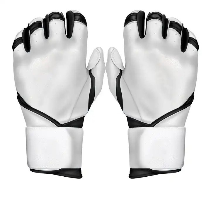 Custom Wholesale 100% Genuine Leather Full Finger Heavy Duty And Durable Baseball Bating Gloves For Sale