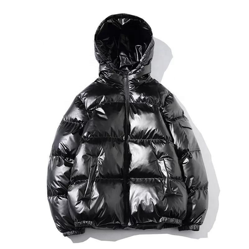 2023 Top Trending NEw Arrivals Fashion Style Shiny Custom Polyester Fabric Men's Puffer Jacket Wholesale Winter Jacket