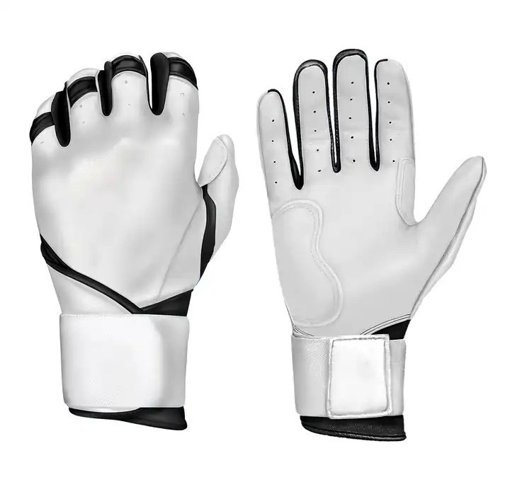 Custom Wholesale 100% Genuine Leather Full Finger Heavy Duty And Durable Baseball Bating Gloves For Sale