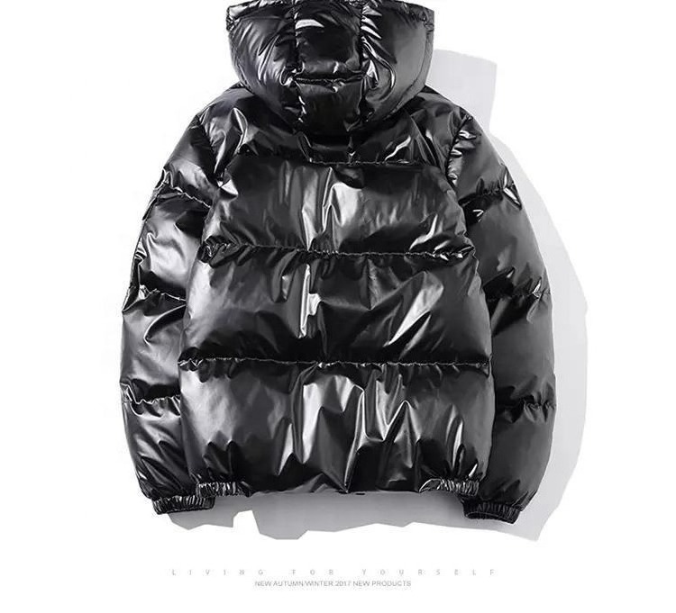 2023 Top Trending NEw Arrivals Fashion Style Shiny Custom Polyester Fabric Men's Puffer Jacket Wholesale Winter Jacket