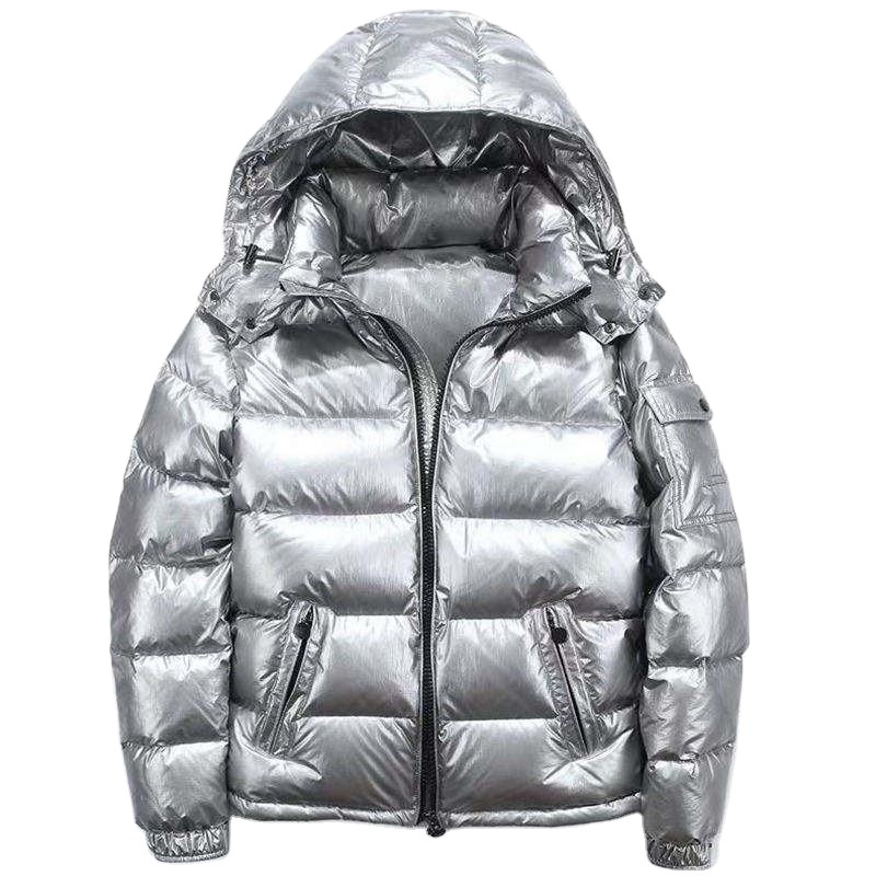 2023 Top Trending NEw Arrivals Fashion Style Shiny Custom Polyester Fabric Men's Puffer Jacket Wholesale Winter Jacket