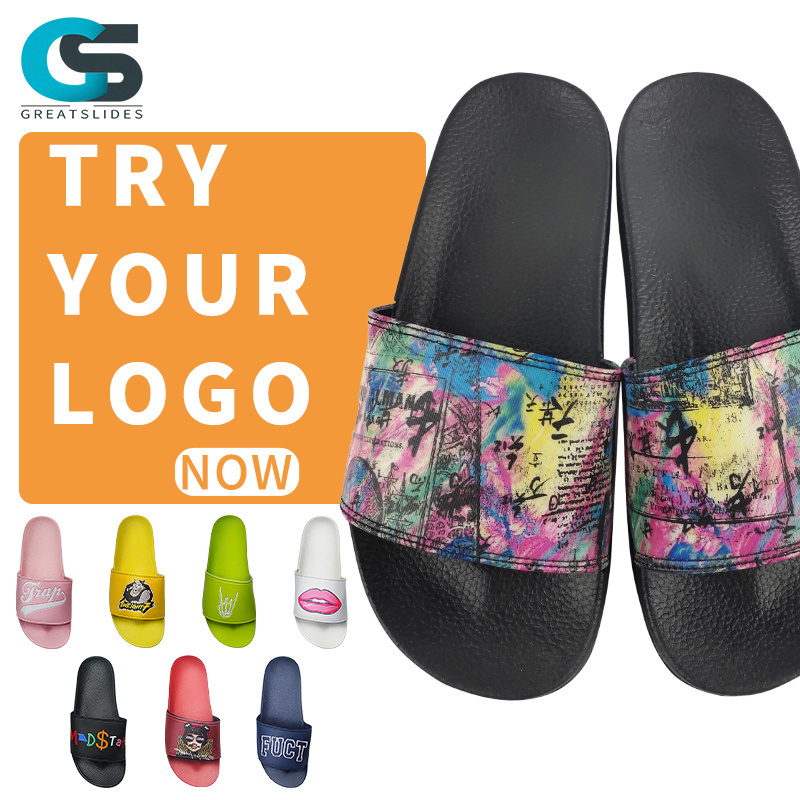 Greatslides Custom Slippers For Men,Sublimations Blanks Slides,New Fashion Slippers Summer Pvc Slides For Men