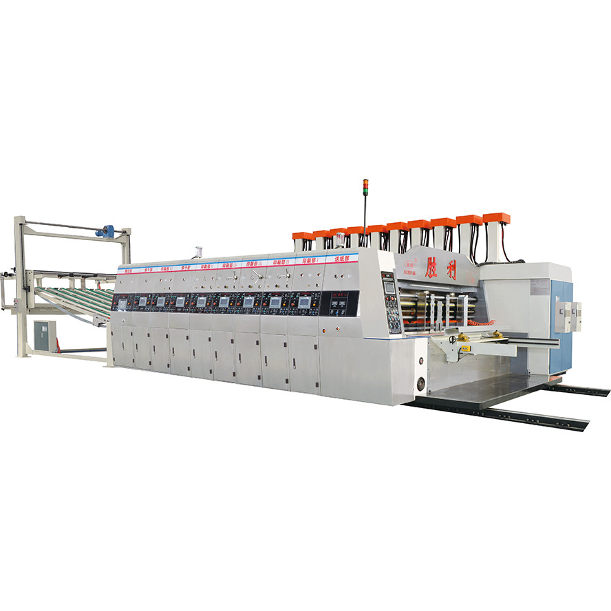 Whole suction adsorption Automatic multi-color carton box printing slotting die cutting machine made in China