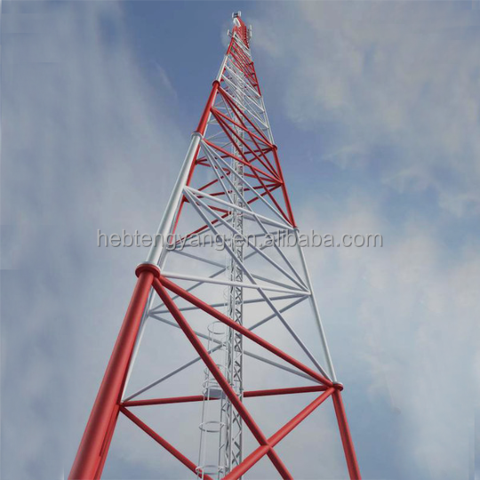 3 legged steel pipe communication telecom mobile cctv tower