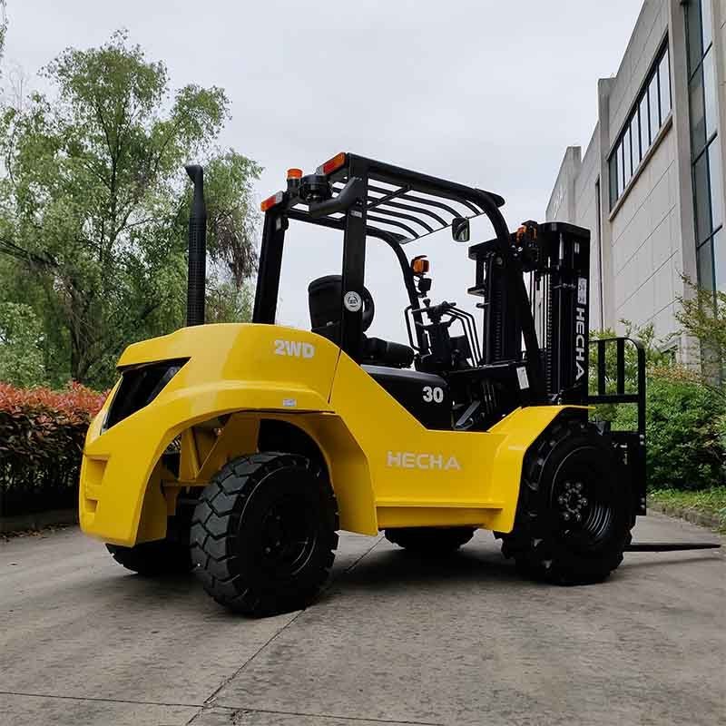 HECHA 4wd  Diesel Rough Terrain Forklift Crane for sale