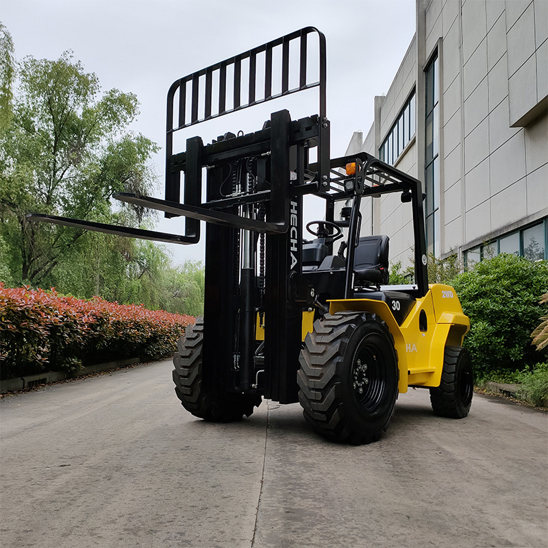 HECHA 4wd  Diesel Rough Terrain Forklift Crane for sale