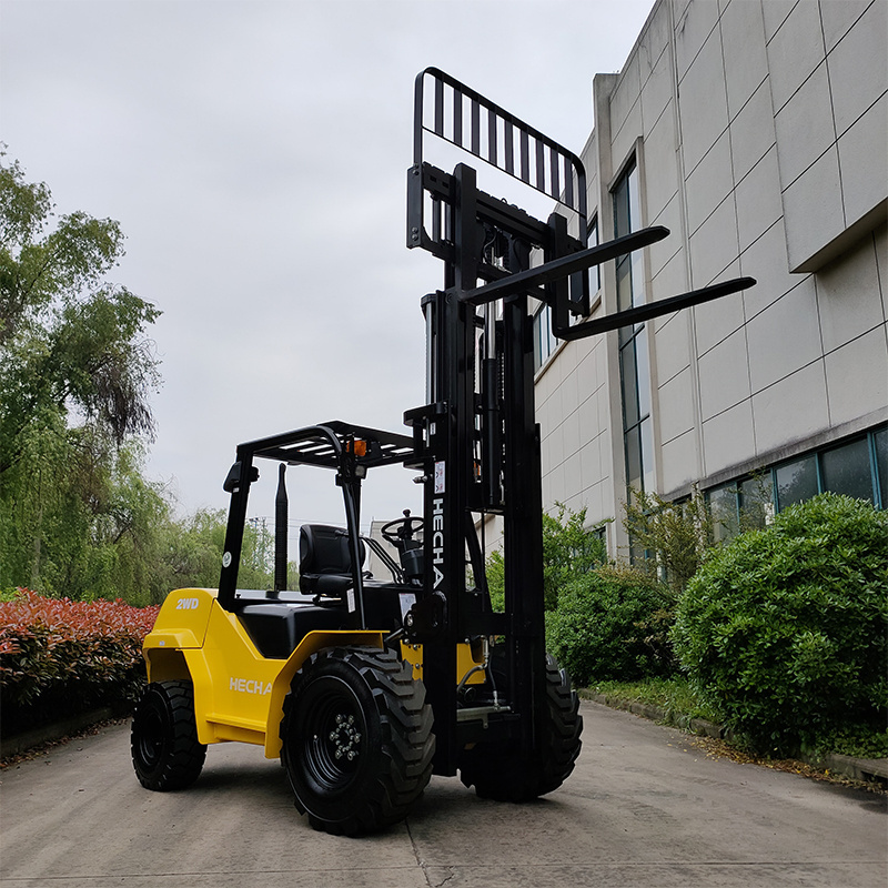 HECHA 4wd  Diesel Rough Terrain Forklift Crane for sale