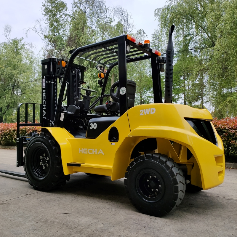 HECHA 4wd  Diesel Rough Terrain Forklift Crane for sale