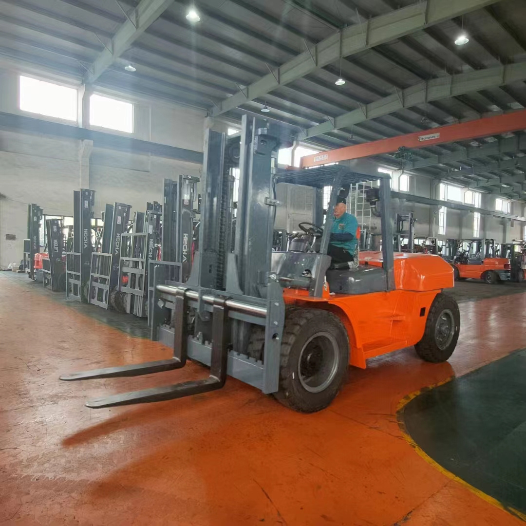 HECHA Automatic Transmission Heavy Duty 10 Ton Diesel Forklifts with Positioner