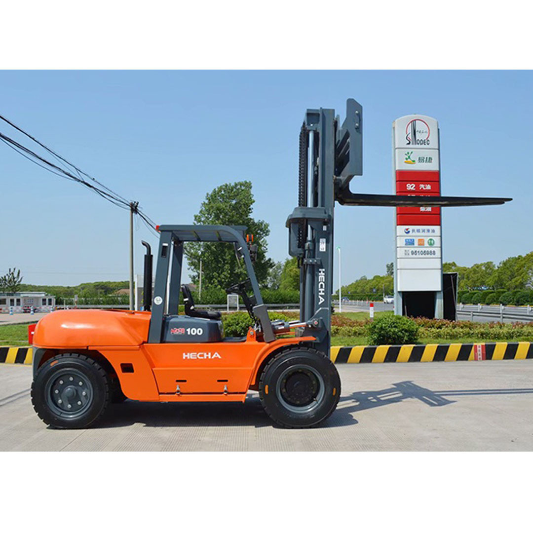 HECHA Automatic Transmission Heavy Duty 10 Ton Diesel Forklifts with Positioner