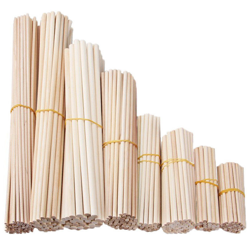 Unfinished Wooden Dowel Rods Flag Sticks Wood Craft Sticks