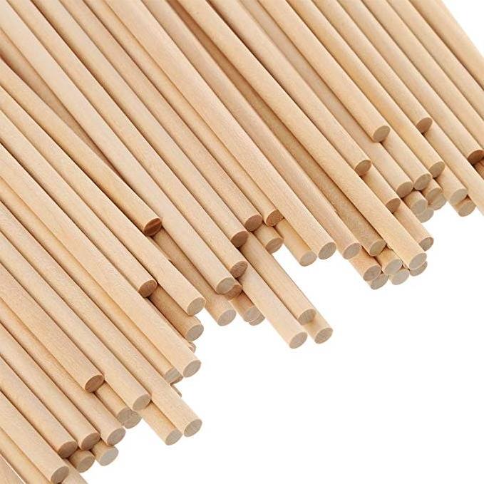 Unfinished Wooden Dowel Rods Flag Sticks Wood Craft Sticks