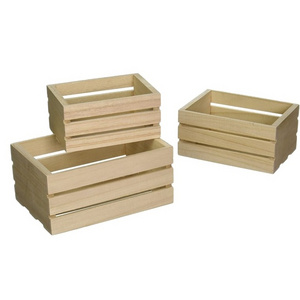 Small Wood Crates Unfinished Wooden Mini Crates