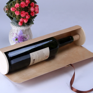 Customized High Quality Wooden Balsa 1 Bottle Wine Gift Packing Box