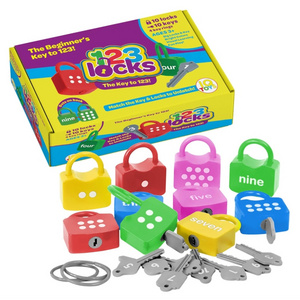 Toys Kids Learning Locks with Keys 123 Dots Numbers Matching and Counting Montessori Educational Toys for Ages 3-5 Boys and Girl