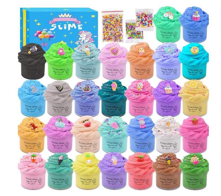 30 Pack Butter Slime Kits,Unicorn Slime Putty for Girls and Boys,Mini Scented Slime for Kids Party Favor Gift