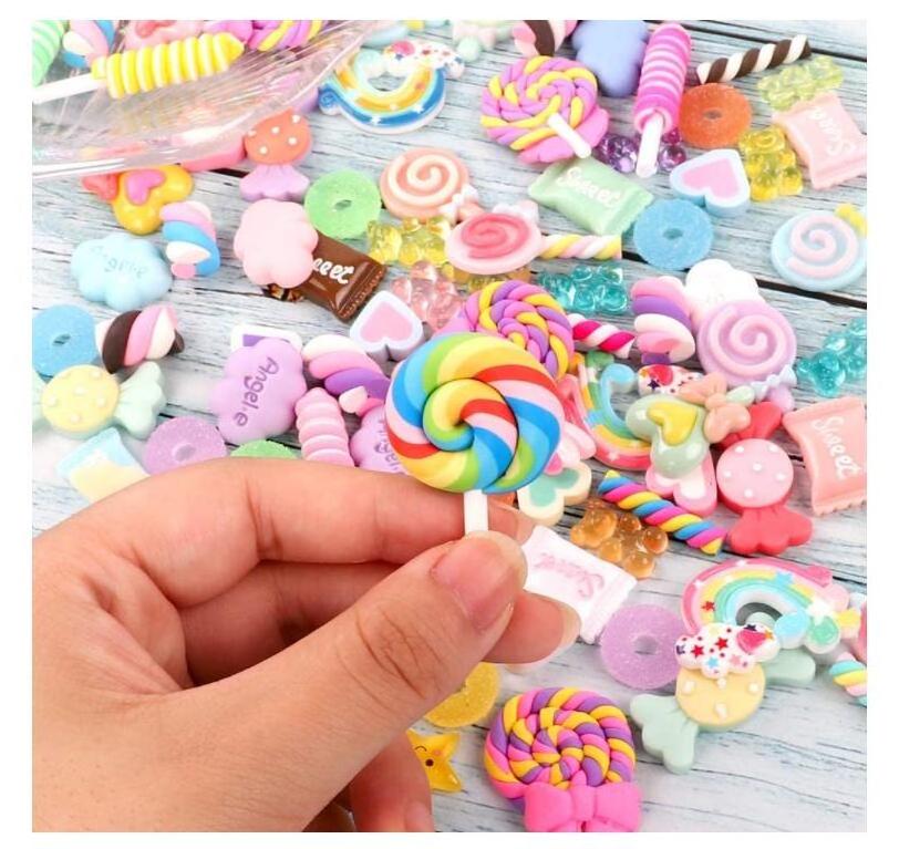 Slime Charms Cute Set Mixed Assorted Candy Sweets Resin Flatback Slime Beads Making Supplies for diy craft kids sets