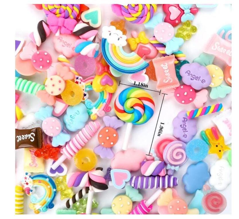 Slime Charms Cute Set Mixed Assorted Candy Sweets Resin Flatback Slime Beads Making Supplies for diy craft kids sets