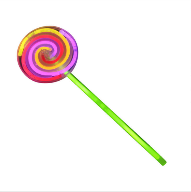 H420  New arrival Glowing lollipop Party Supplies lollipop stick Grow in Dark Easter lighting stick fidget spinner for kids gift