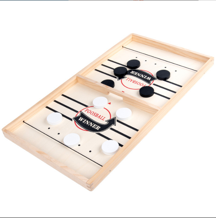 2022 new style Wood Fast Sling Puck winner board games for kids and adult