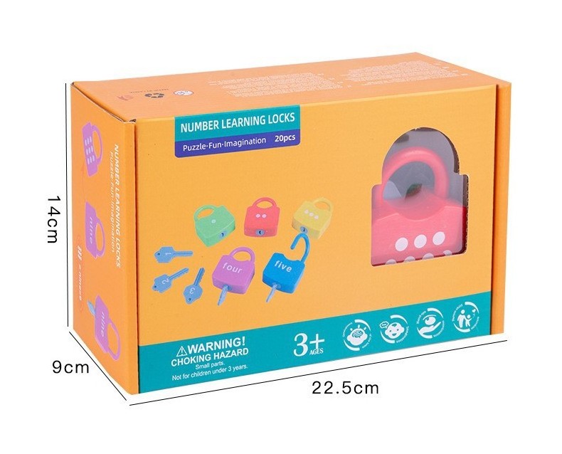 Toys Kids Learning Locks with Keys 123 Dots Numbers Matching and Counting Montessori Educational Toys for Ages 3-5 Boys and Girl