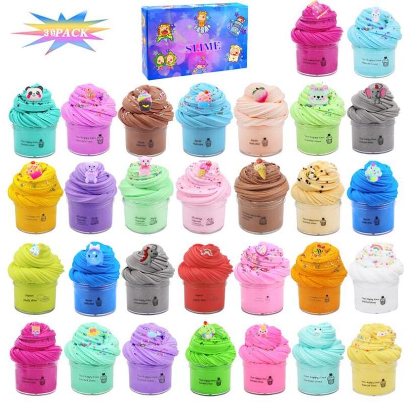 30 Pack Butter Slime Kits,Unicorn Slime Putty for Girls and Boys,Mini Scented Slime for Kids Party Favor Gift