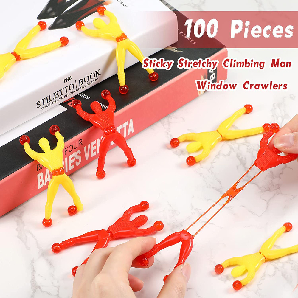 LZY009 Hot Sale Yiwu Factory Supply Sticky Toy For Climbing Spider Man ToyTPR Sticky On The Wall Toys