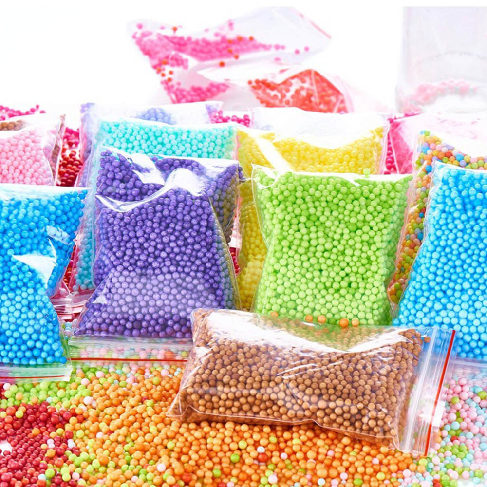 Slime Foam Beads Floam Balls  Pack Microfoam Beads Kit  Colors Rainbow Fruit Beads