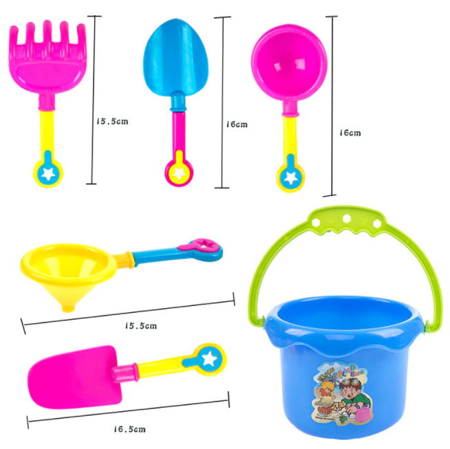 9 pcs Sand Castle Toys for Beach with Waterwheel, Bucket, Shovel, Watering Can and Sand Molds Beach Toys Sand Toys Set for Kids