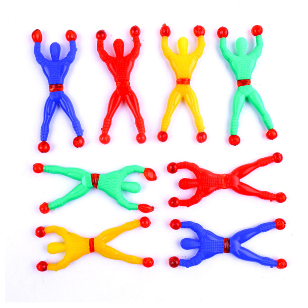 LZY009 Hot Sale Yiwu Factory Supply Sticky Toy For Climbing Spider Man ToyTPR Sticky On The Wall Toys