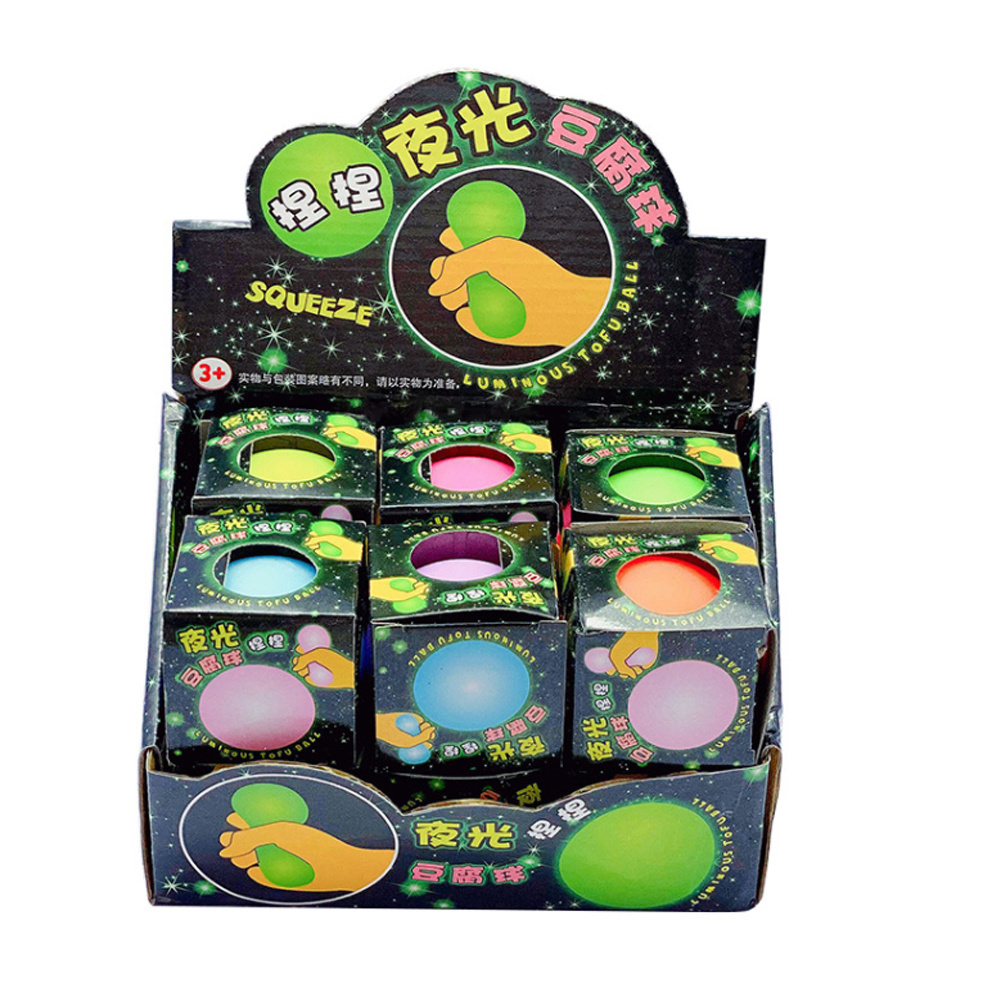 LZY880 Stress Ball Stretchy Squishy Glow In The Dark Stress Relief Ball