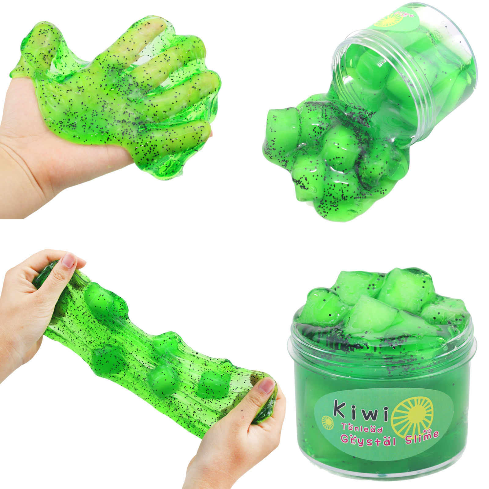 Slime Kit Gifts, Crunchy Clear Glitter Crystal Slime for Girls and Boys, DIY  Slime for Kids