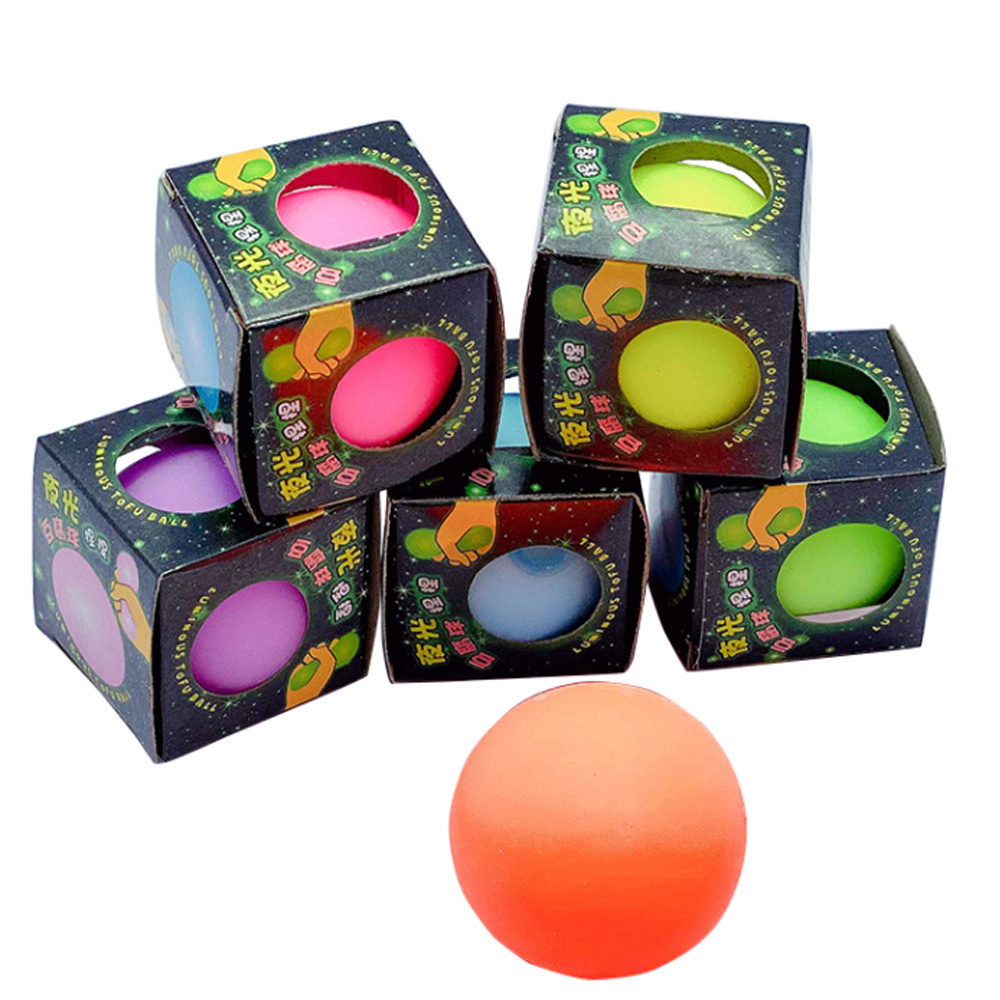 LZY880 Stress Ball Stretchy Squishy Glow In The Dark Stress Relief Ball